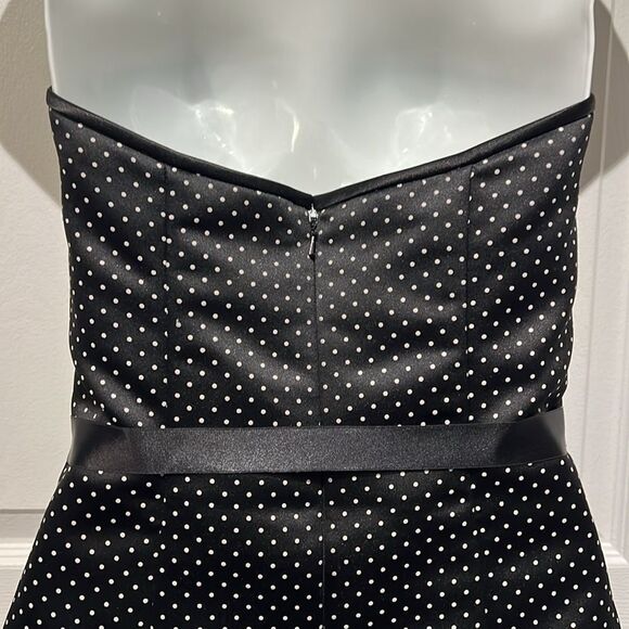 Jessica McClintock for Gunne Sax Vintage Black/White Satin Dress Size‎ 5/6 - Picture 8 of 14